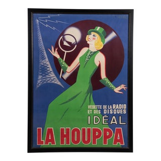 1930s "La Houppa" French Art Deco Poster, Framed For Sale