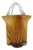 Large Mid-Century Modern Sommerso Art Glass Basket Vase in Amber and Brown, 1970s For Sale
