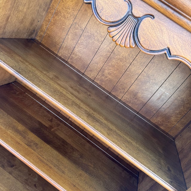 1990s Ethan Allen Country French Solid Birch 3 Drawer Chest & Bookcase Top in Fruitwood (26-9312 26-9311) For Sale - Image 9 of 15