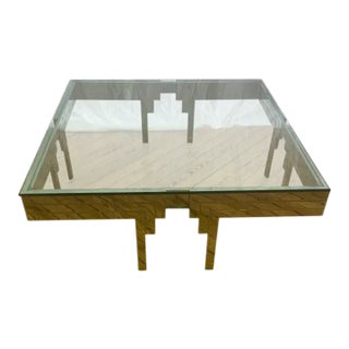 Brueton Stainless Steel Cocktail Table For Sale