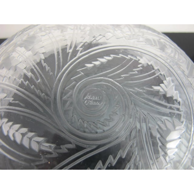 Lalique Lalique France Clear Crystal Pinson Finches Bird 9.5" Serving Bowl For Sale - Image 4 of 8