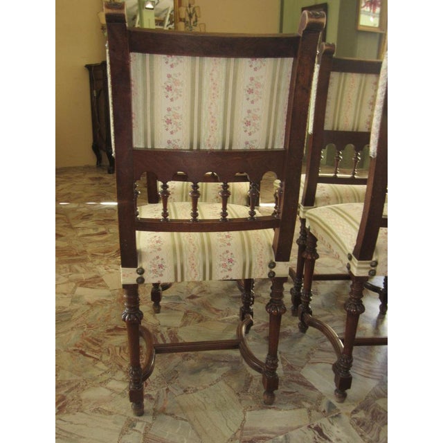 Antique French Dining Chairs in Walnut, Set of 6 For Sale - Image 4 of 13