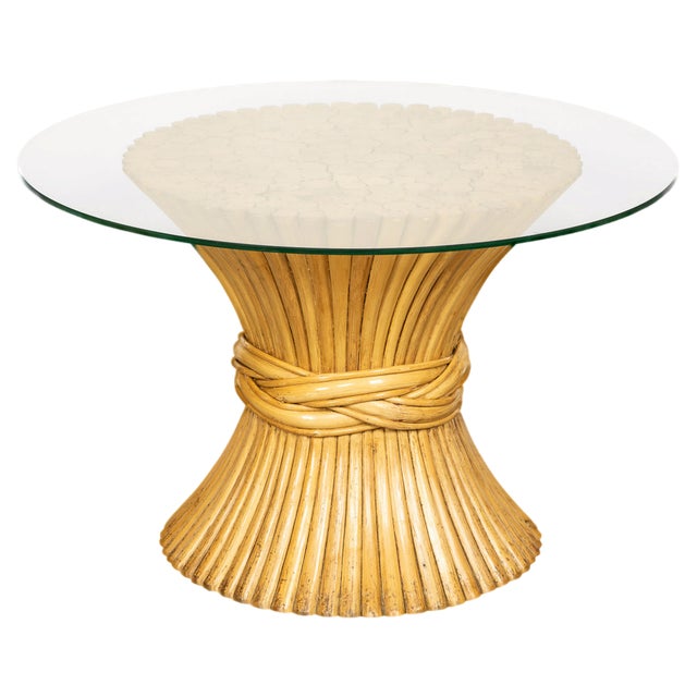 20th Century Sheaf of Wheat Coffee Table by McGuire, 1970s For Sale