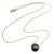 1990s 14k Gold Necklace With Black South Sea Pearl For Sale