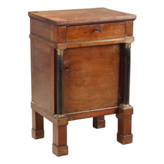 Empire Bedside Table in Walnut For Sale