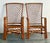 Mid-Century Modern Vintage Boho High Back Trellis Rattan Lounge Chairs - A Pair For Sale - Image 3 of 12