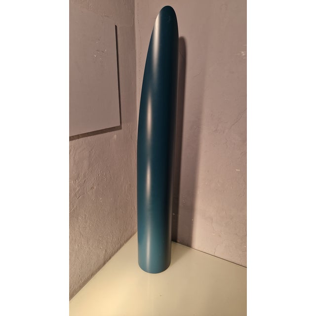 Mid-Century Modern Model Unghia Nail Lipstick Floor Mirror in Petrol Green For Sale - Image 3 of 16