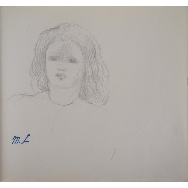 Marie Laurencin, Portrait of the Girl, Original Pencil Drawing For Sale - Image 5 of 5