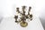 Vintage Gilded Gilt Gold Metal Candelabra Baroque Italian or Hollywood Regency For Sale - Image 9 of 18