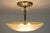 Art Deco Thick Slag Glass Lalique Style Saucer Light Hanging Ceiling Lamp 1930's For Sale In Los Angeles - Image 6 of 13