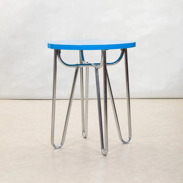 Functionalist Dining Table with Tubular Steel Base, 1930s For Sale - Image 6 of 8