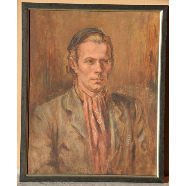 Ludwig Straub 1905 Mannheim - 1973 ibid. Self-Portrait unsigned, [circa 1935-40] Oil and tempera on hardboard, framed...