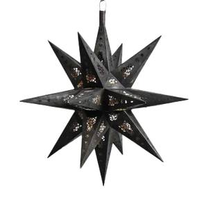 Vintage Moravian Tin Star Pendant Light Large