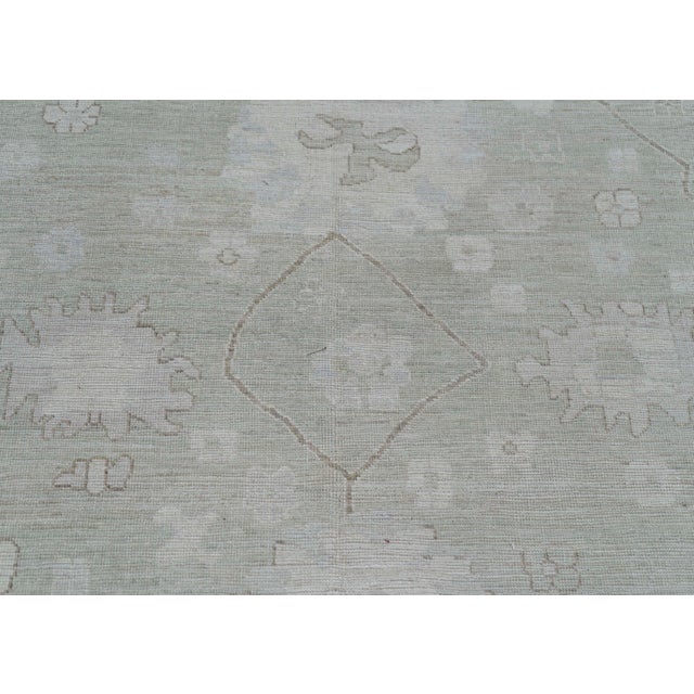 Oushak Square Rug 13'11" x 14'6" #17162 For Sale In Houston - Image 6 of 8