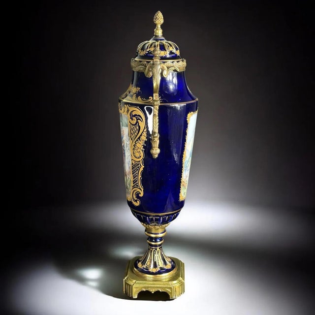 Antique Porcelain Vase by E. Froger, France For Sale - Image 3 of 11