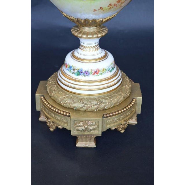 French Country 19th Century Bronze Figural Mounted Sevres For Sale - Image 3 of 7