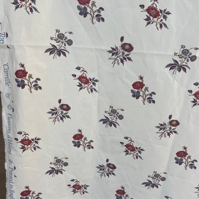 Fleurons D’helene Camille Glaze Cotton Chintz Fabric 2 Yards For Sale - Image 4 of 5