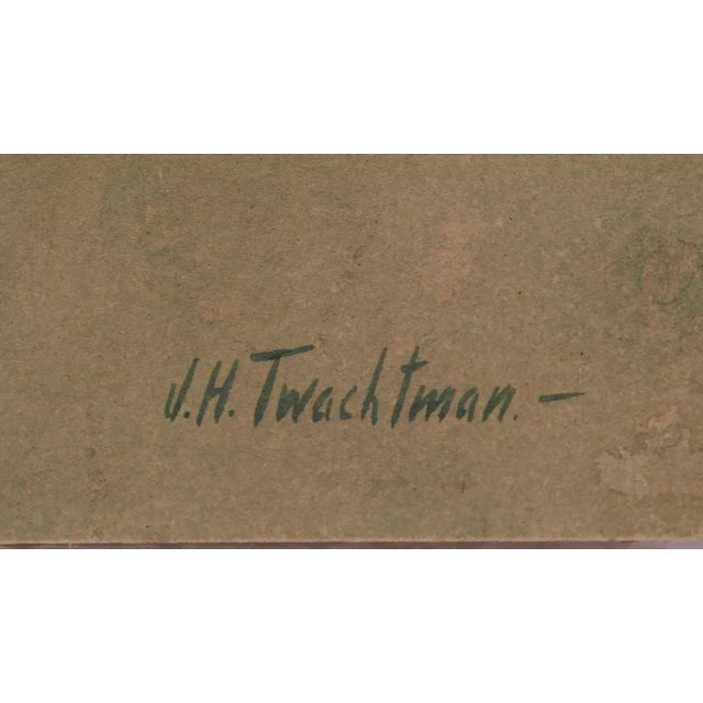 Watercolor Landscape Painting Signed J H Twachtman (1853-1902) For Sale In San Francisco - Image 6 of 8