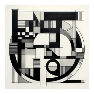 20' X 20' Black and White Abstract Minimalist Limited Edition Print