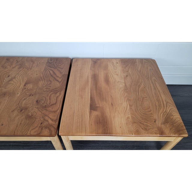 Mid-Century Modern Square Side Tables from Ercol, 1980s, Set of 3 For Sale - Image 3 of 13