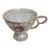 Vintage Japanese Lusterware Iridescent Floral Teacup and Reticulated Saucer Set For Sale