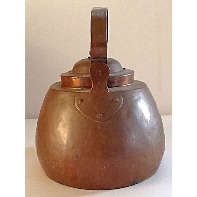 1920s Early Hand Forged Copper Kettle For Sale - Image 5 of 8