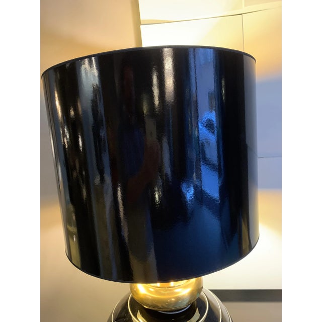 Black Murano Glass Table Lamp, Italy, 1970s For Sale - Image 10 of 13