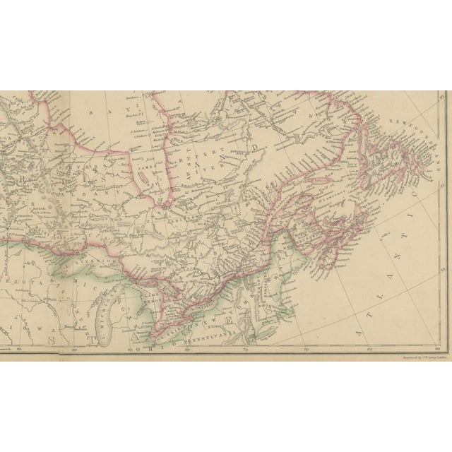 Antique Map of British North America, 1860 For Sale - Image 4 of 11