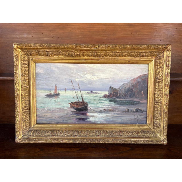 Léo Spanoghe, Belgian Coastal Scene, 1900s, Oil Painting, Framed For Sale - Image 11 of 11