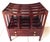 English Vintage Mid Century Mahogany Wood Canterbury Magazine Rack For Sale - Image 3 of 12