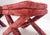 Mid 20th Century Pair of Red Brick X Base Billy Baldwin Mid Century Modern Window Benches MINT! For Sale - Image 5 of 11