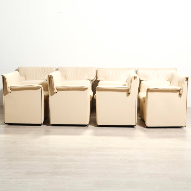 Office Chairs Lauriana by Afra and Tobia Scarpa B&b Italia for B&b Italia / C&b Italia, 1970s, Set of 8 For Sale - Image 17 of 18