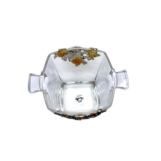 1990s 1990s Arthur Court Grape Design Glass Ice Bucket W/ Matching Scoop For Sale - Image 5 of 16
