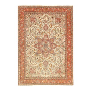 Pasargad DC Ivory Silk & Wool Rug For Sale