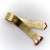 1940s Retro 14k Gold Ruby and Diamond Buckle Bracelet With Brick Link For Sale - Image 9 of 13