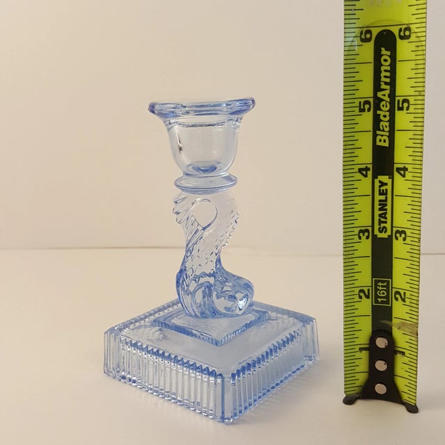 1930s Imperial Dolphin Glass Candle Holder For Sale In Nashville - Image 6 of 7