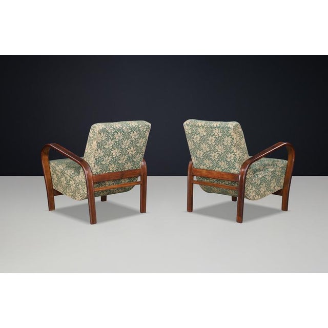 Art Deco Bentwood Lounge Chairs by Koželka & Kropáček, Czech, 1930, Set of 2 For Sale - Image 13 of 17