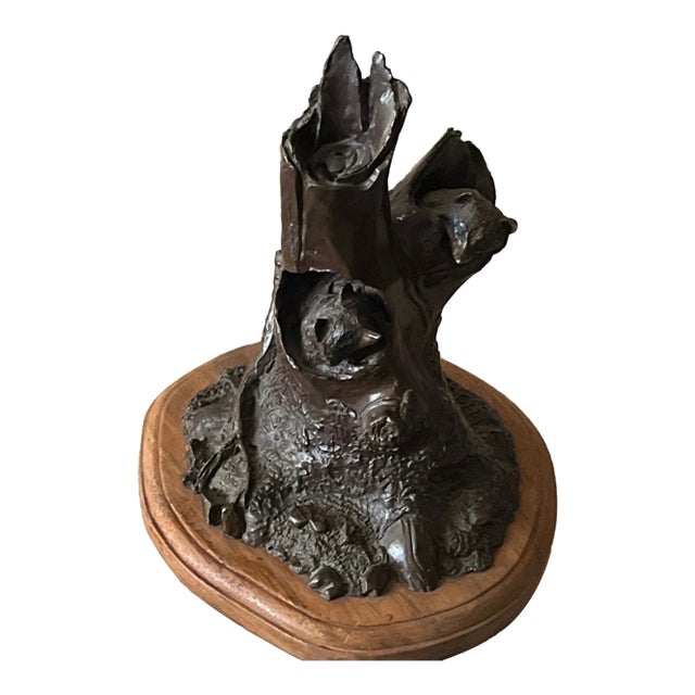 Rare R.C. Lynch Bronze Raccoon Sculpture - Signed 1980 - Limited Ed. 12/17 For Sale