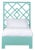 Coastal Darien Bed Twin Extra Long - Turquoise For Sale - Image 3 of 3