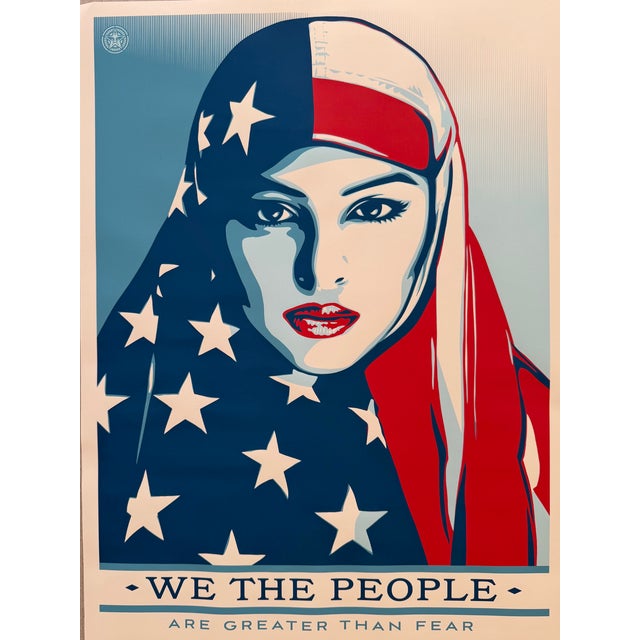 Early 21st Century We the People Defend Dignity, Protect Each Other, Are Greater Than Fear Posters from Shepard Fairey, 2017, Set of 3 For Sale - Image 5 of 13
