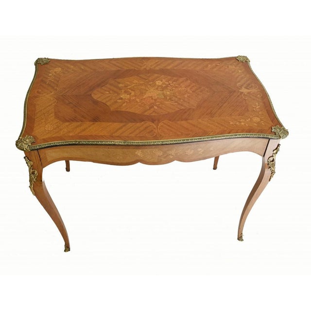 Vintage French Wooden Desk For Sale - Image 6 of 11