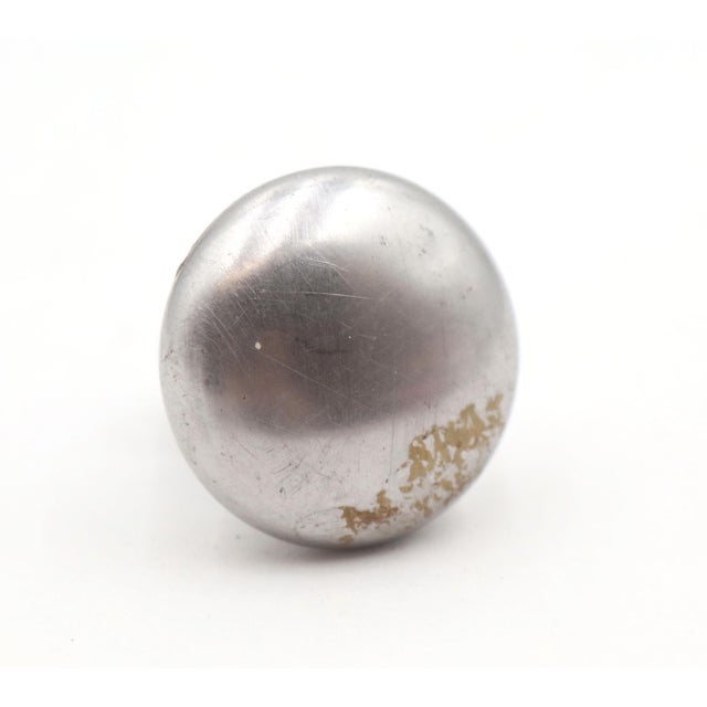 Set of 1.125 In. Plain Round Steel Drawer Cabinet Knobs For Sale - Image 4 of 6