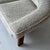 c. 1970s. USA. Reupholstered in nubby white fabric