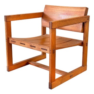 1960s Solid Pine Lounge Chair by Edvin Helseth for Trybo For Sale