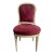 French 1960s Set of 8 Louis XVI Style Painted Red Upholstered Dining Chairs For Sale - Image 3 of 6