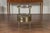 Vintage Italian Steel and Bronze Circular Side Table with Swan Necks and Doors For Sale - Image 9 of 12