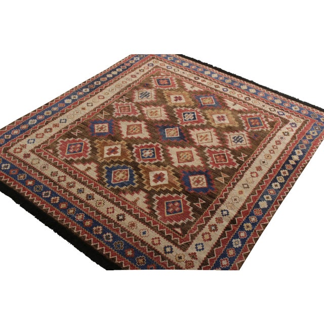 Rug & Kilim Rug & Kilim’s Tribal Style Rug in Beige-Brown All Over Geometric Pattern For Sale - Image 4 of 6