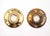 Vintage Oval Brass & Copper Passage Door Knob Set For Sale - Image 6 of 6