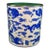 Vintage Blue & White Porcelain Dragon Brush Pot With Green Interior For Sale