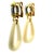 1970s Italian Modernist 18k Gold Diamond and Sculpted Natural Bone Drop Earrings, A Pair For Sale In Miami - Image 6 of 13